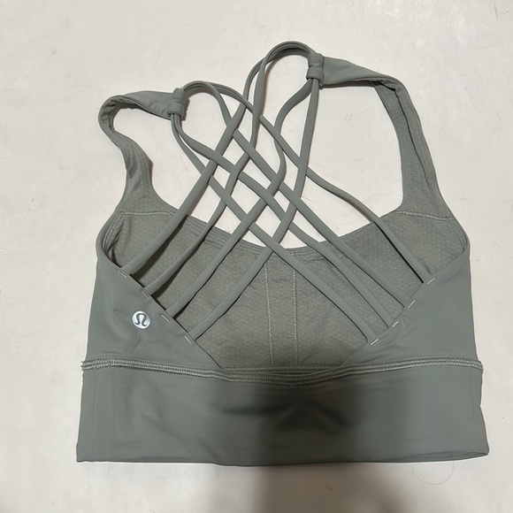 Lululemon Free to Be Bra Wild Long Line Jade Grey (7) - Picture 14 of 16